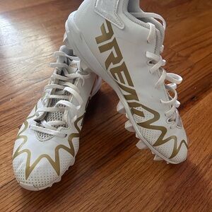 adidas White and Gold Athletic Shoes